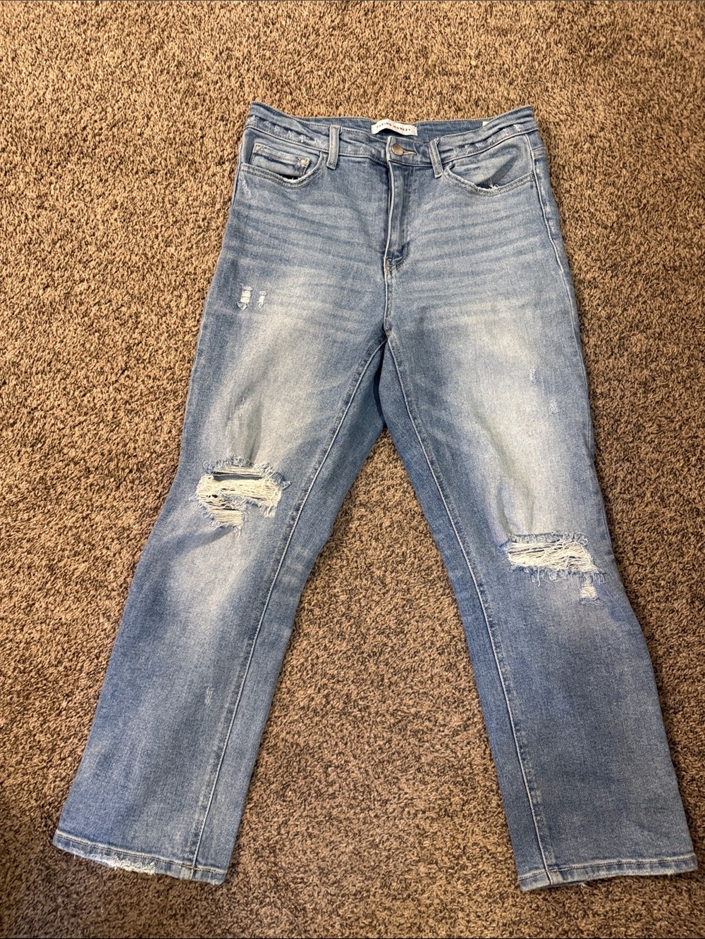Flying Monkey Light Blue Distressed Boyfriend Jeans